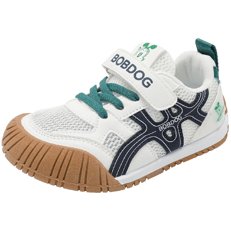 BOBDOG Kids Summer Breathable Mesh Shoes Boys Versatile Running Shoes Children's Sports Shoes 103562008 Off-White/Navy Blue Size 34
