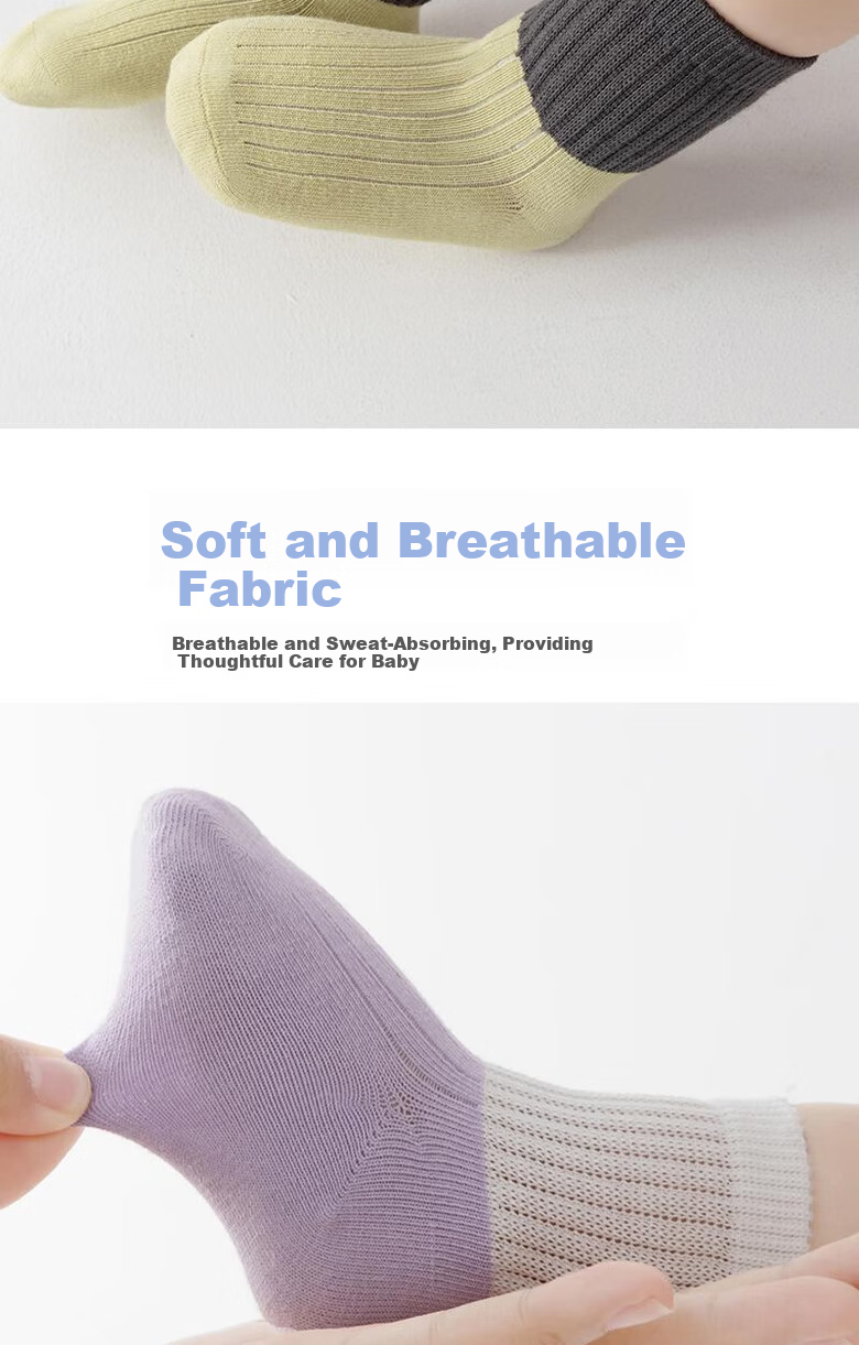 Cotton Weapon Baby Mid-Calf Socks Newborn Infant Pure Cotton Baby Socks 10A Grade Antibacterial Mid-Calf Children's Socks 6