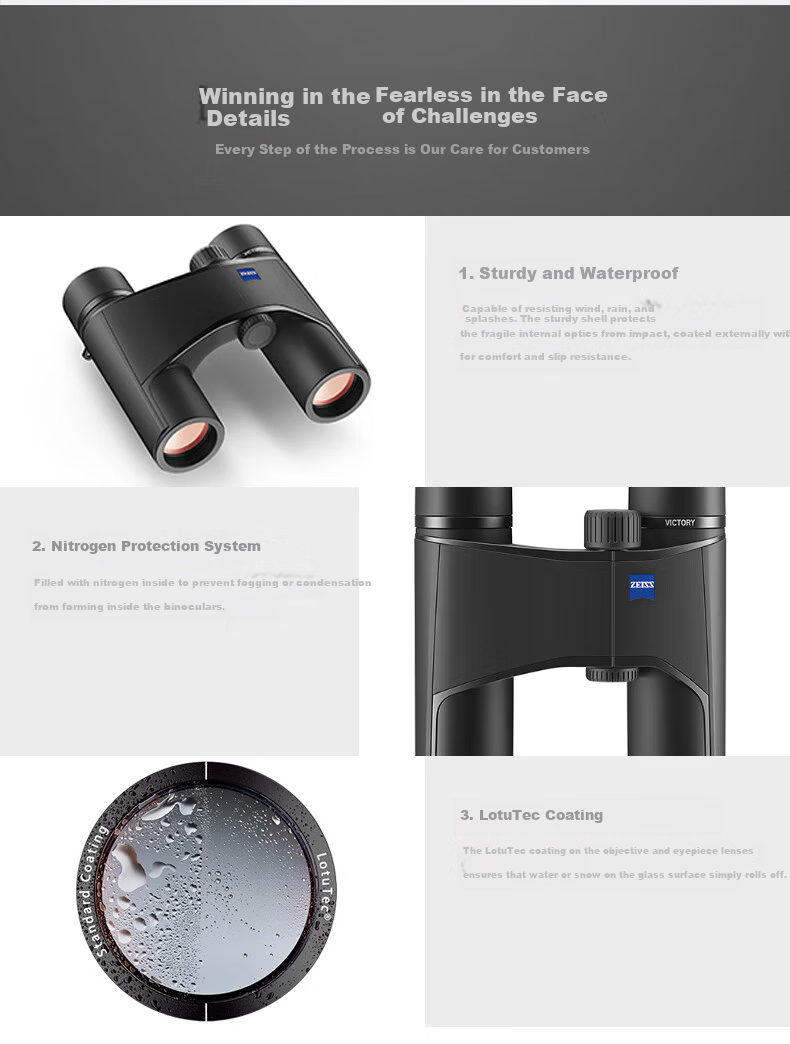 ZEISS 10x25 Portable HD Coated Binoculars for Live Streaming, Smartphone Compatible, Concert, Astronomy, Outdoor Use 7
