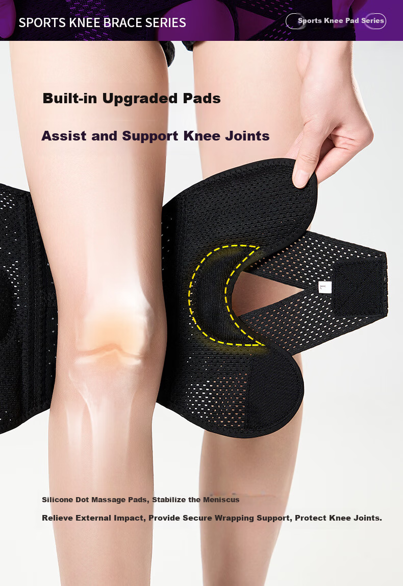 Langsha Knee Brace for Meniscus Injury Sports Knee Support Protective Running Knee Joint Brace Synovitis Special Badminton Summer 7