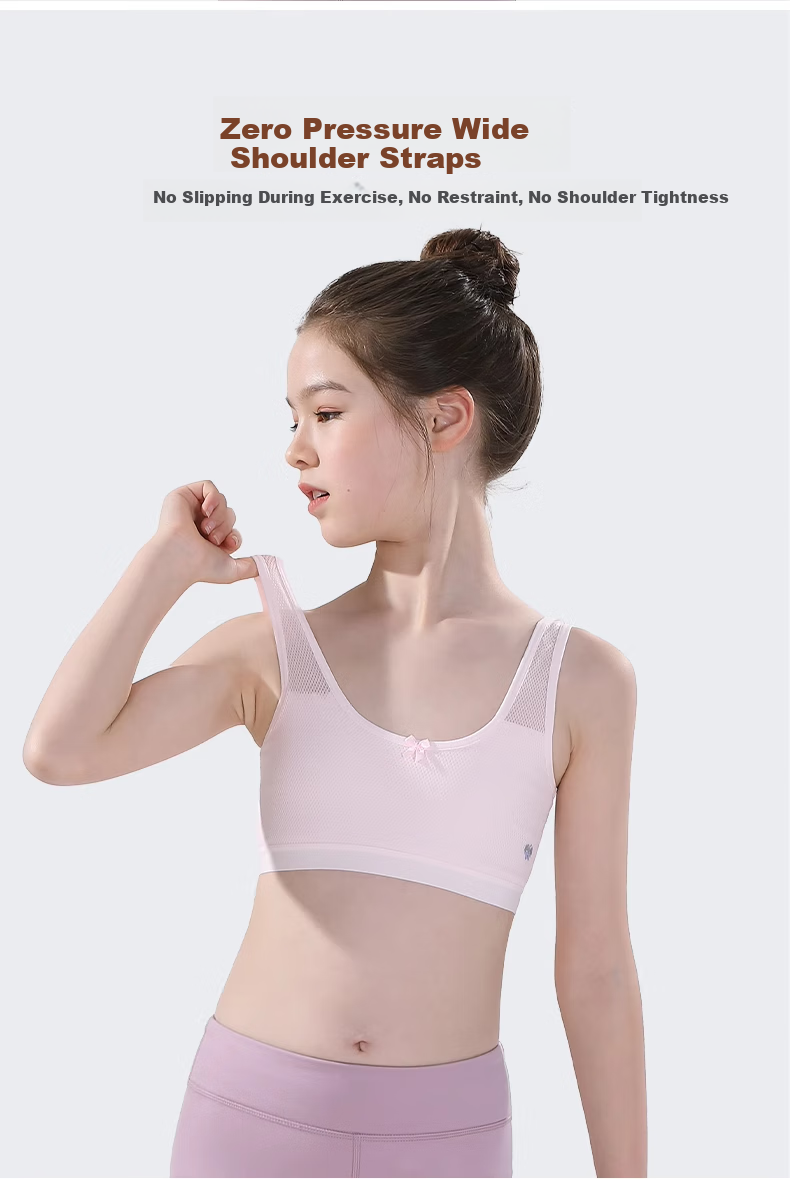 Energetic Teenage Girls Developmental Anti-Peek Thin Cotton-Lined Vest Elementary School Student Bra Initial Development Tube Top 9