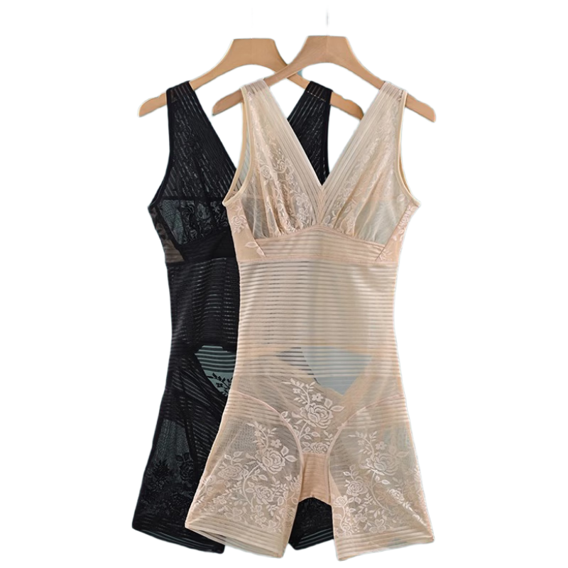 GRACEWELL Back Support One-Piece Shapewear for Women Summer Ultra-Thin Waist Slimming Tummy Control Hip Lift Body Shaping L