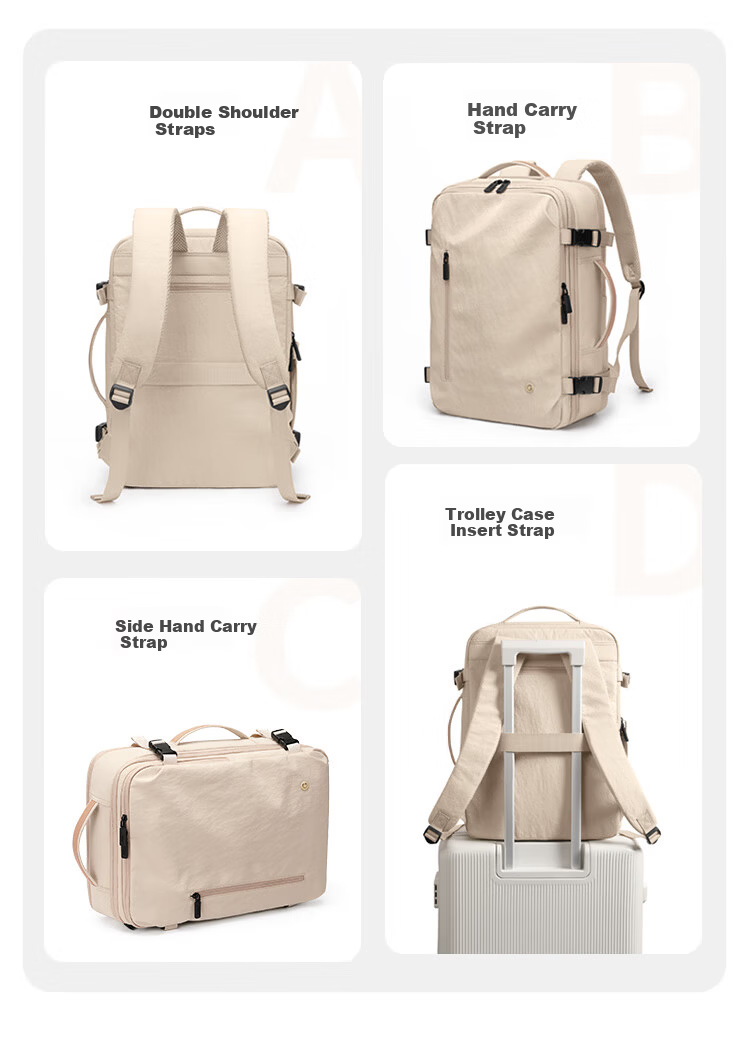 GOLF Women's Lightweight Travel Backpack 16-inch Laptop Bag Multi-Compartment Business Bag Valentine's Day Gift 15