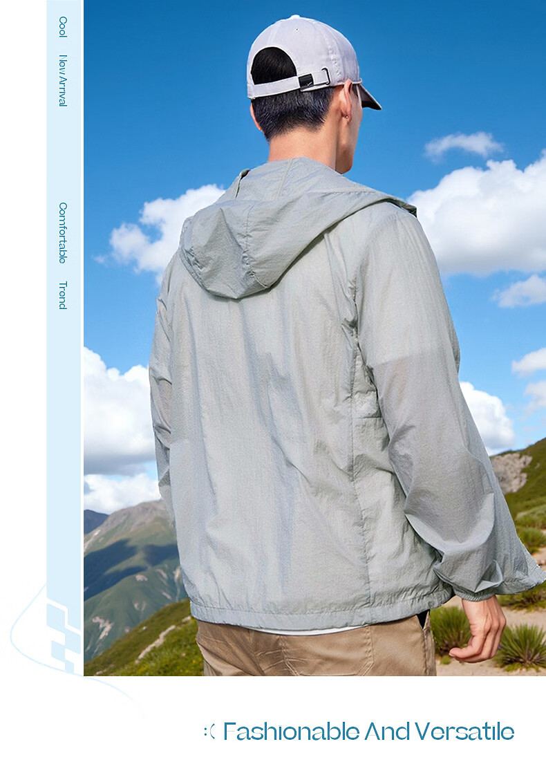 JEEP SPIRIT Men's Summer Ice Silk UV Protection Ultra-Thin Breathable Sun Protection Jacket Fishing Skin Coat 20