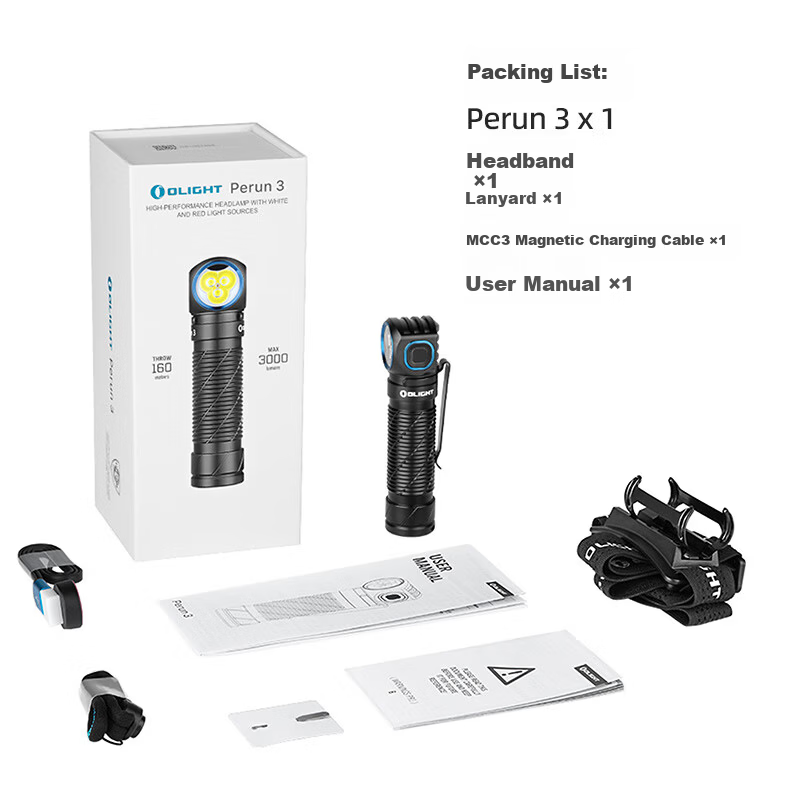 OLIGHT Warrior 3 Headlamp High Brightness Long Battery Life Waterproof Night Fishing Outdoor Work Light 10