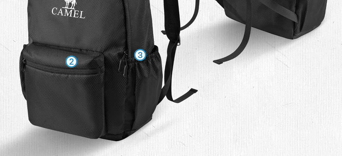 CAMEL Large Capacity Travel Outdoor Backpack Casual Sports Lightweight Hiking Bag Night Black 575B673035A 1