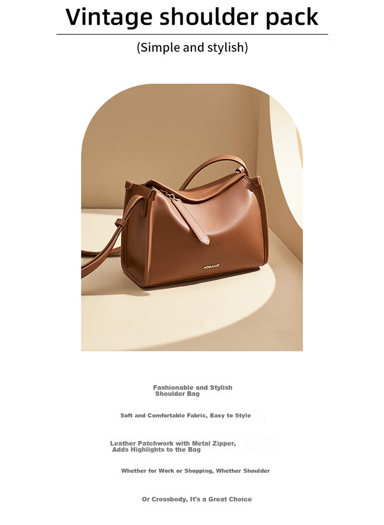 Aokang Women's Trendy Tote Bag Lightweight Luxury Versatile Large Capacity Crossbody Shoulder Bag Birthday Gift for Girlfriend on Women's Day 3