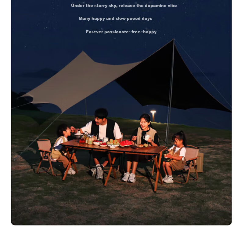 Gosoo Outdoor Folding Table Carbon Steel Egg Roll Table Large Portable Camping Picnic Stall Table and Chair Equipment 19