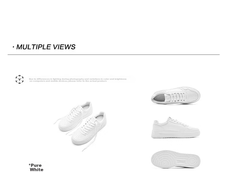Jordan Men's Casual Sneakers Spring Summer New Breathable Durable Thick-Soled Height-Increasing White Shoes 22