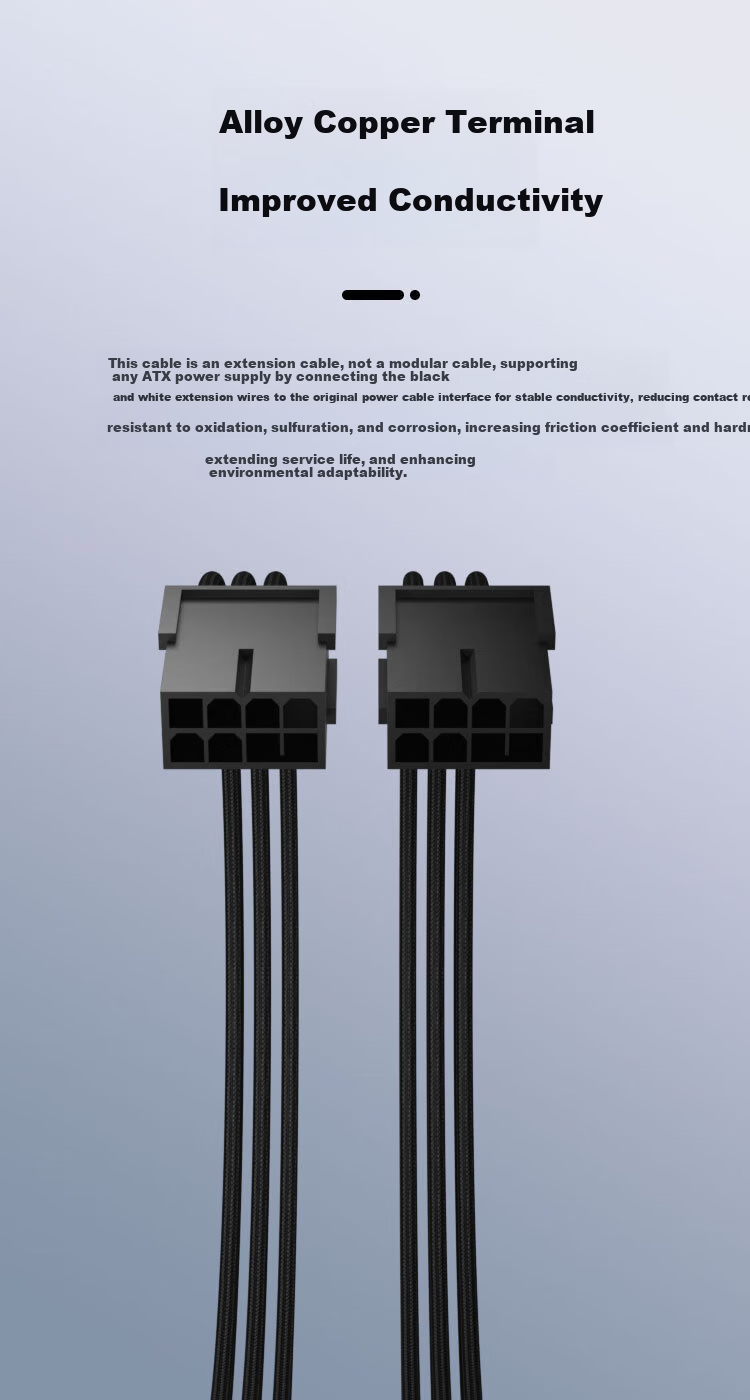 ZHENWEI Graphics Card Power Extension Cable 3x8Pin to 12+4Pin Desktop GPU 3x8P to 16P Male Female Extension Cable 34cm White for 3090Ti/40/50 Series 3