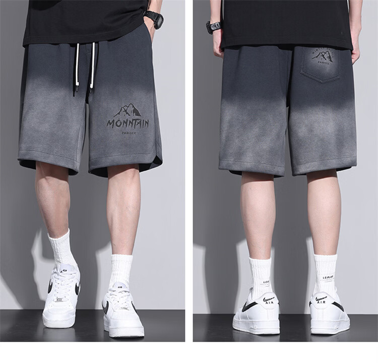 MARK FAIRWHALE Men's Shorts, Summer American-Style Loose Printed Pants, Lightweight Summer Sports Five-Point Casual Trousers for Me 16