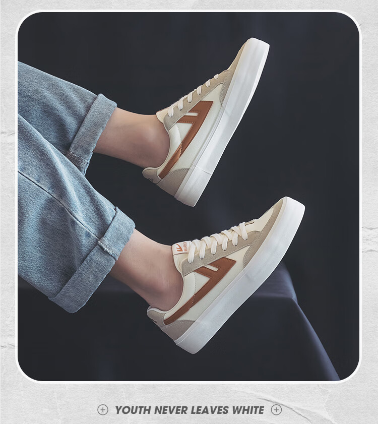 Warrior Men's Canvas Low-Top Sneakers Thick Sole Height Increasing Casual Sports Shoes 872 Beige Gray Dark Blue Size 43 6