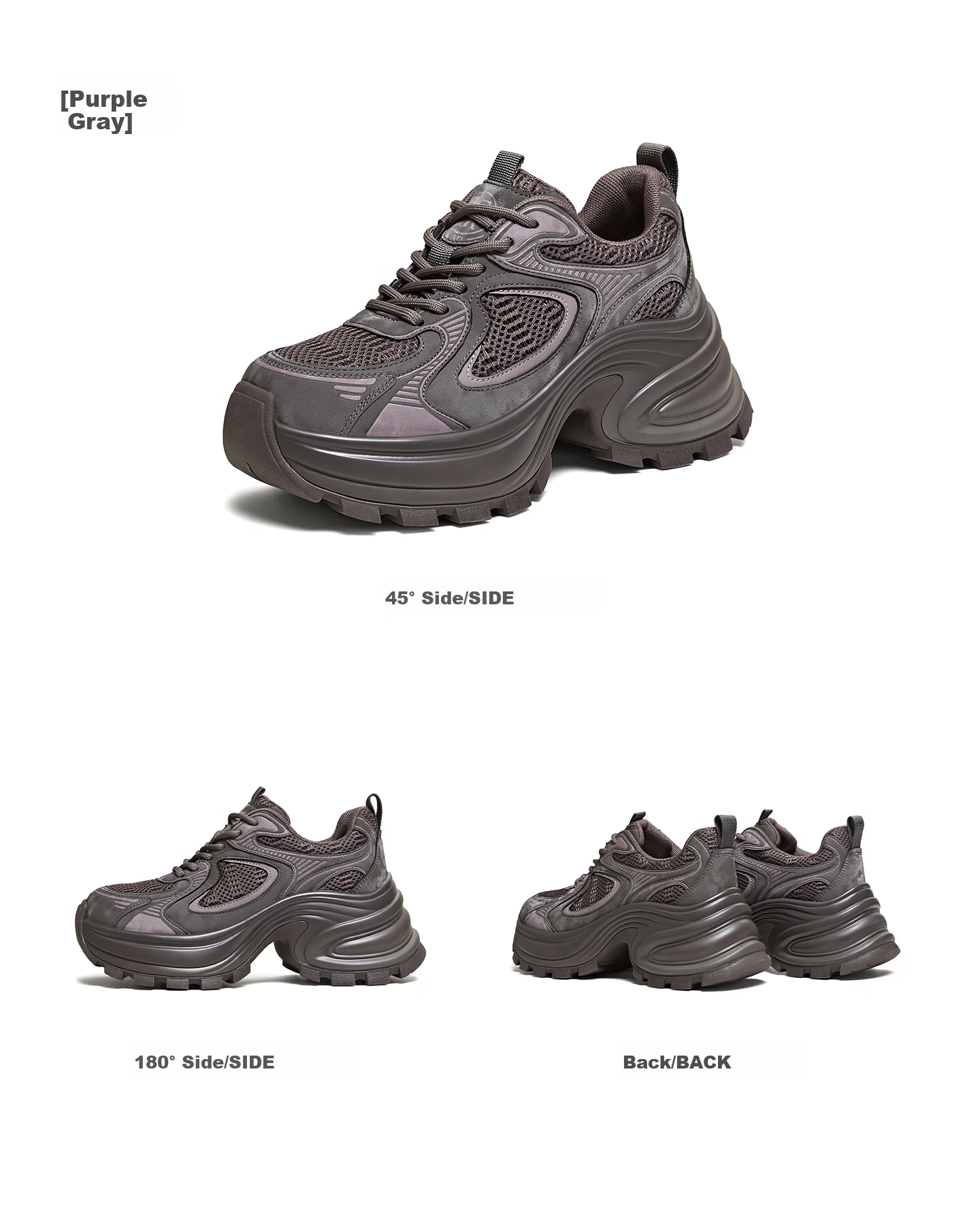 TATA 2026 Spring Mall Fashion Casual Versatile Women's Dad Sneakers Beige/Silver (Single Lining) Size 36 20
