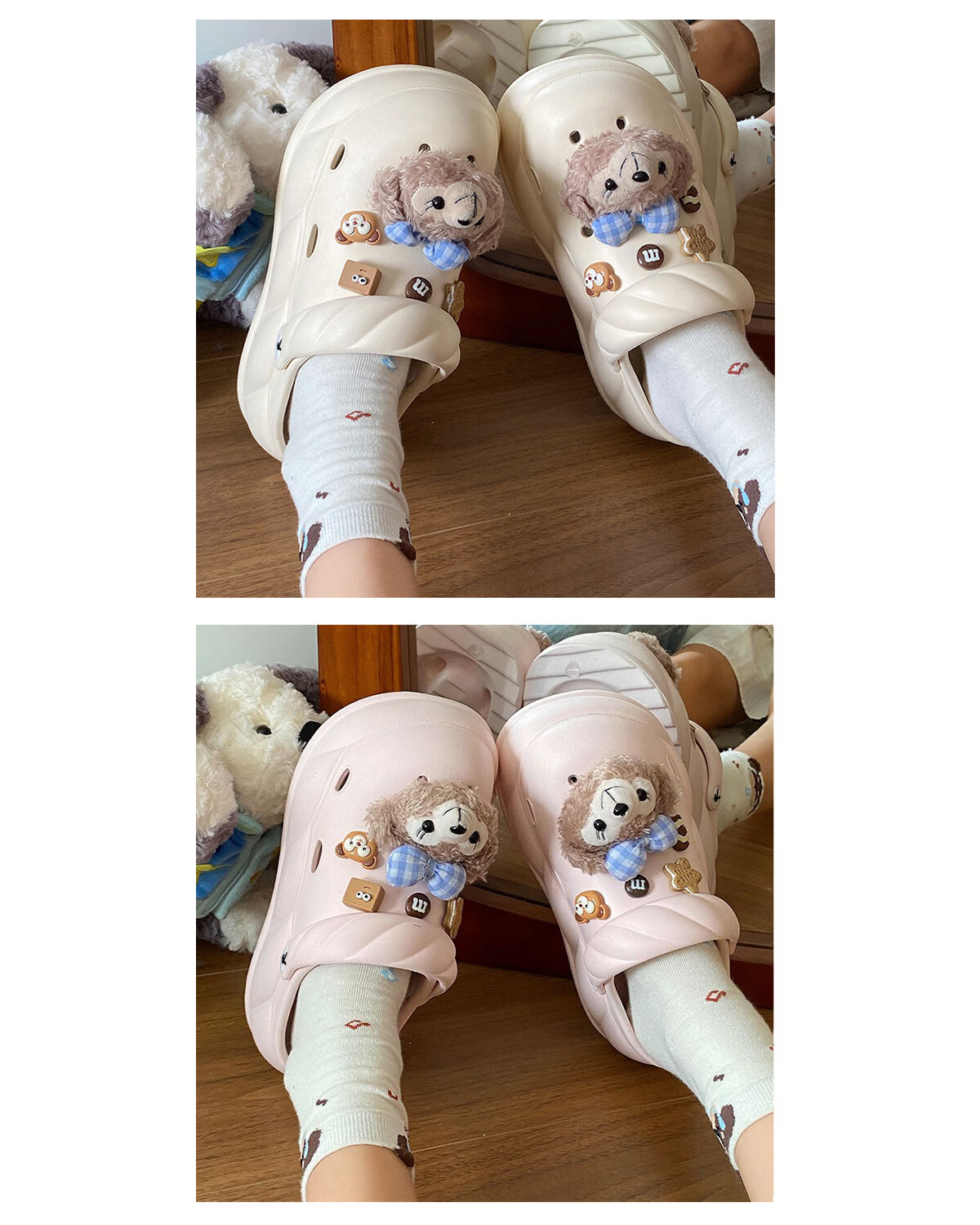 PLAYBOY Women's Sandals 2026 Summer Thick Sole Hollow Shoes Soft Comfortable Dual-Purpose Beach Shoes White Size 38/39 3