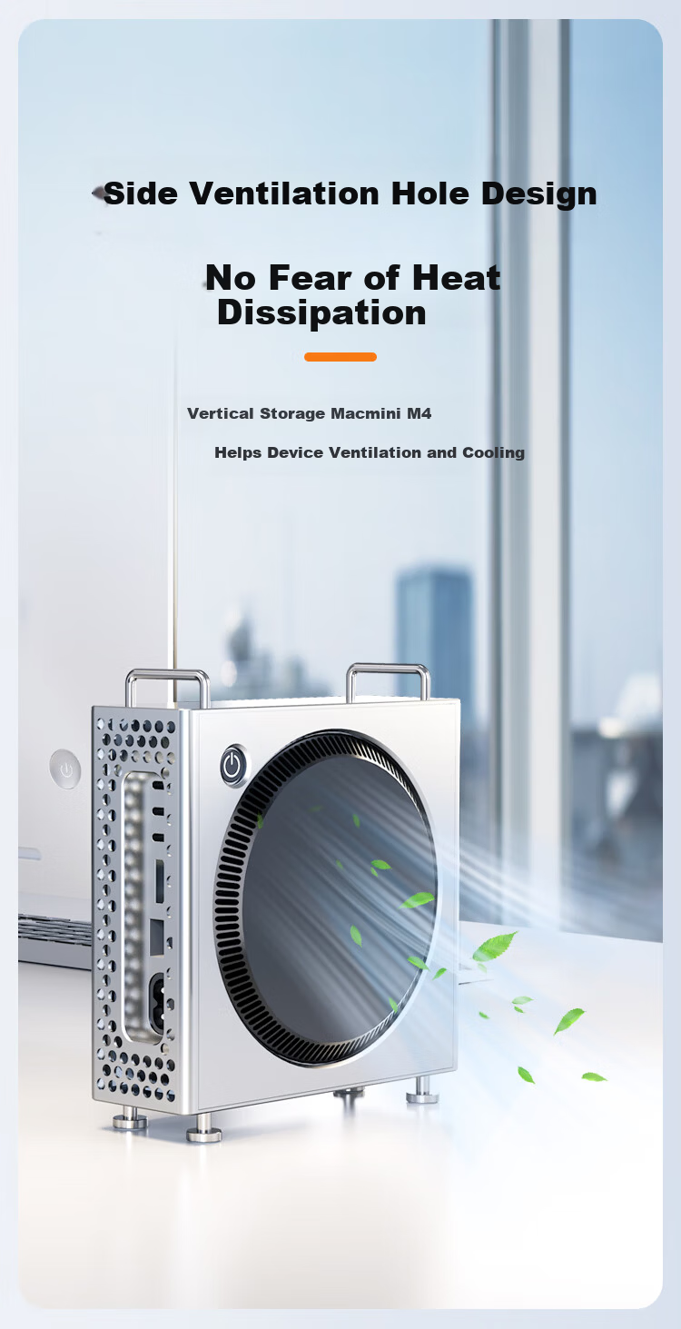 NVV Mac mini M4 Protective Case M4 Pro Soft Silicone Cover Mini PC Dustproof Shell NZ-M4G Translucent White 7