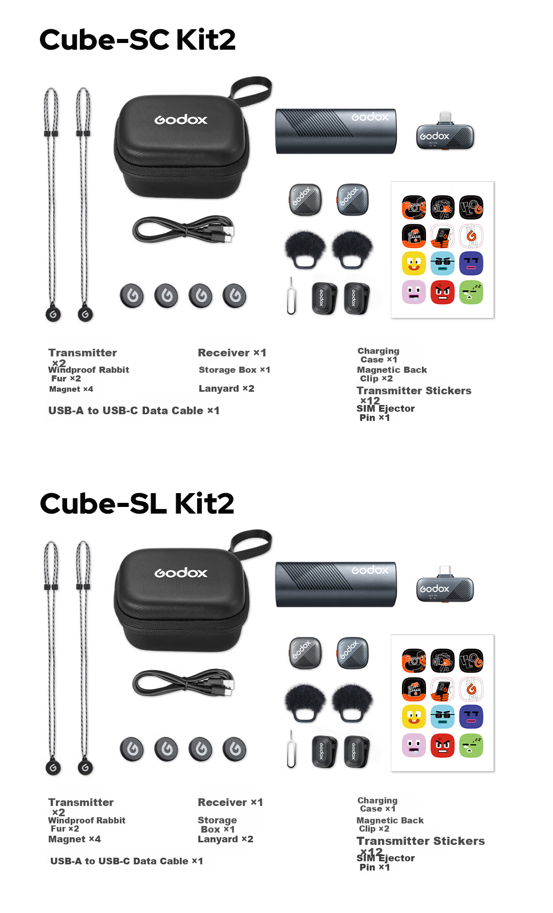 Godox Cube Wireless Lavalier Microphone Lightning Version for iPhone, One-to-Two Mini Wireless Lapel Mic for Live Streaming, Vlog Recording, Mini Button Microphone 17