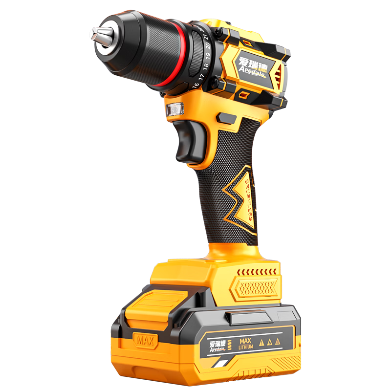 Aired Brushless Cordless Electric Drill Household Lithium Battery Electric Screwdriver Rechargeable Power Drill Handheld Drill Electric Tool