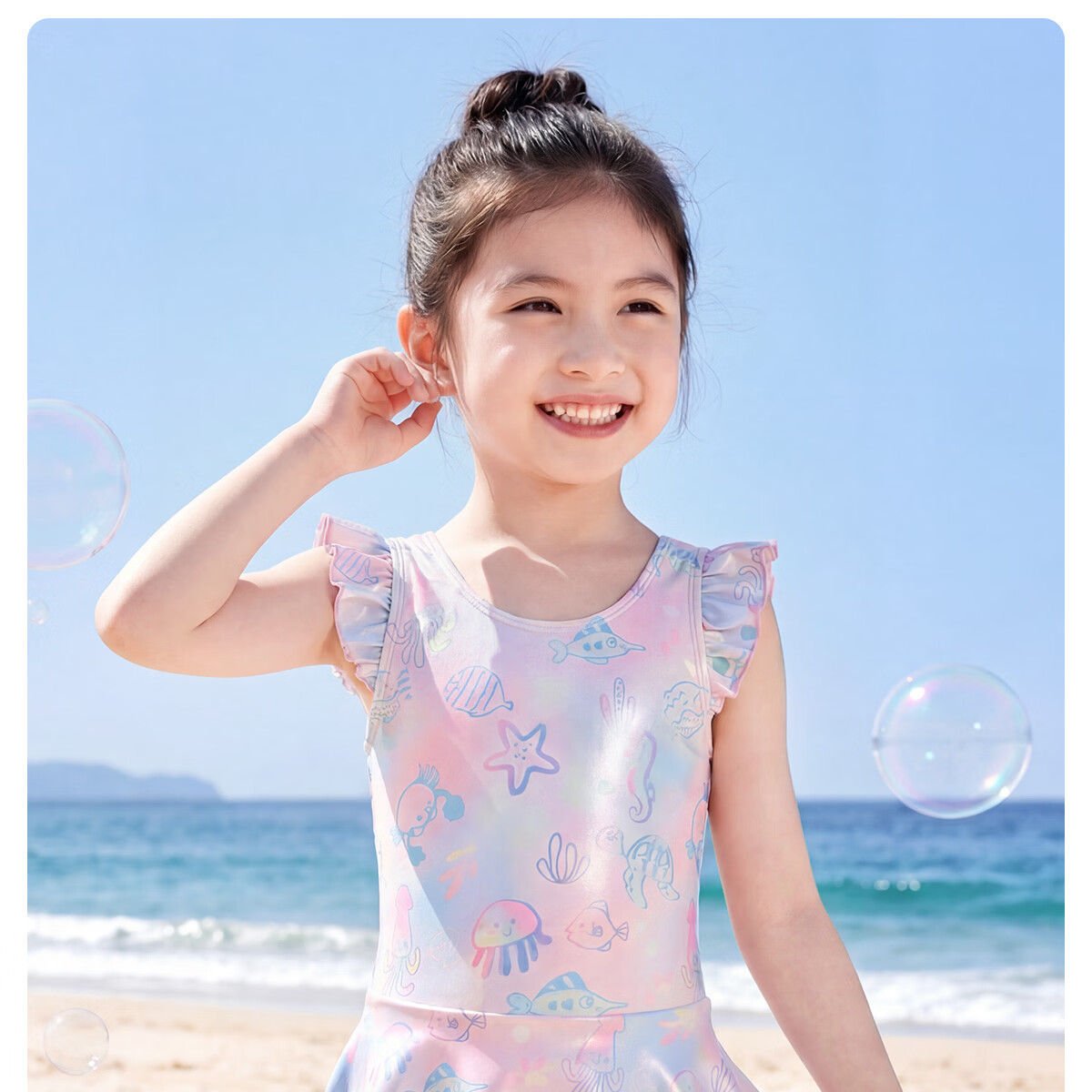 361° Kids Girls One-Piece Skirted Swimsuit Breathable Comfortable Princess Style Toddler Swimwear for Hot Springs and Swimming 9