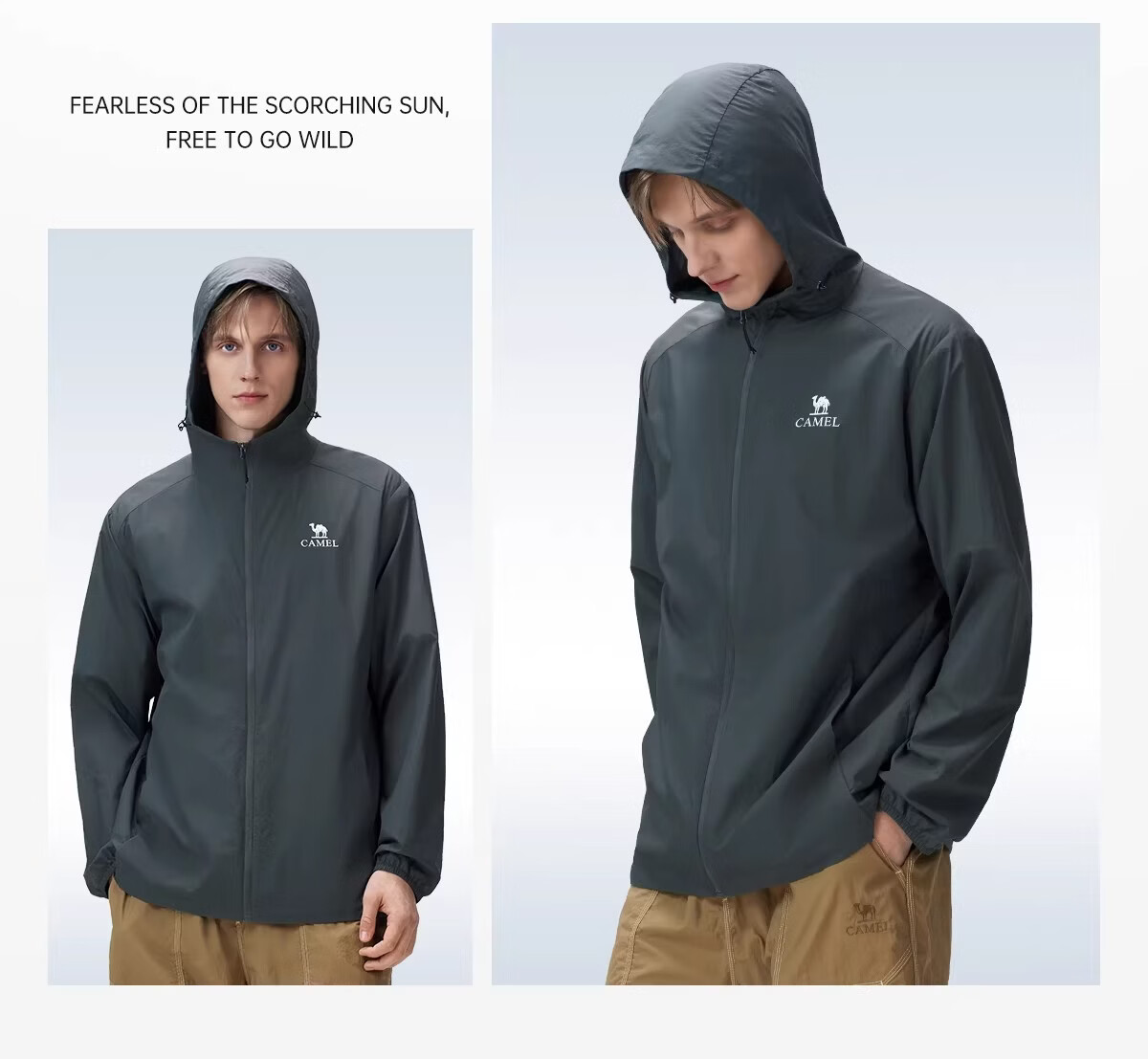 CAMEL Outdoor Original Yarn Sun Protection Jacket 2026 Spring Summer New Unisex UPF1000 Cooling Water-Repellent Sports Jacket O013 31