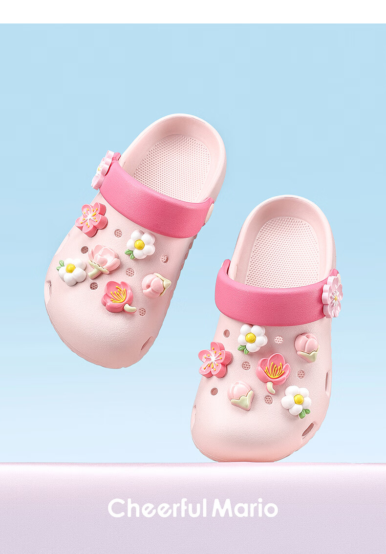 Cheerful Mario Children's Clogs Girls' Summer 2026 New EVA Princess Sandals for Older Girls and Toddlers 15