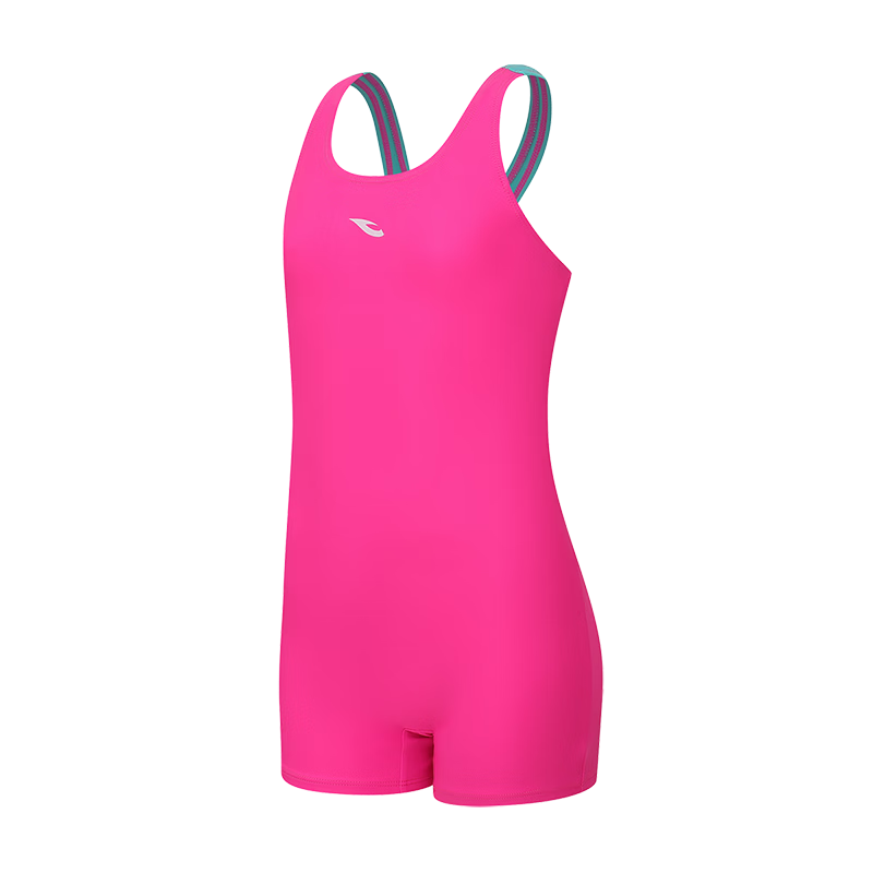 Hosa Girls' One-Piece Square-Leg Racing Swimsuit for Children, Youth Training and Competition Swimwear