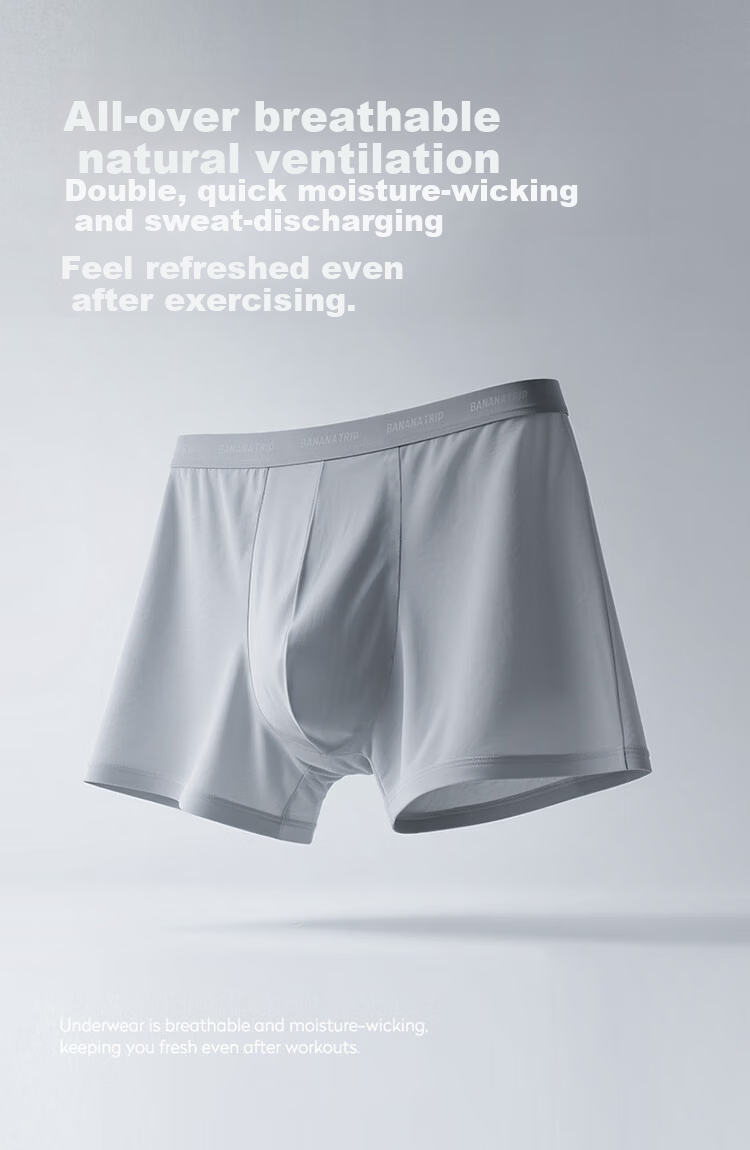 BANANA TRIP Disposable Men's Boxer Briefs Lyocell 10A Antibacterial Washable Quick-Dry Silky 16-Pack 2XL 12