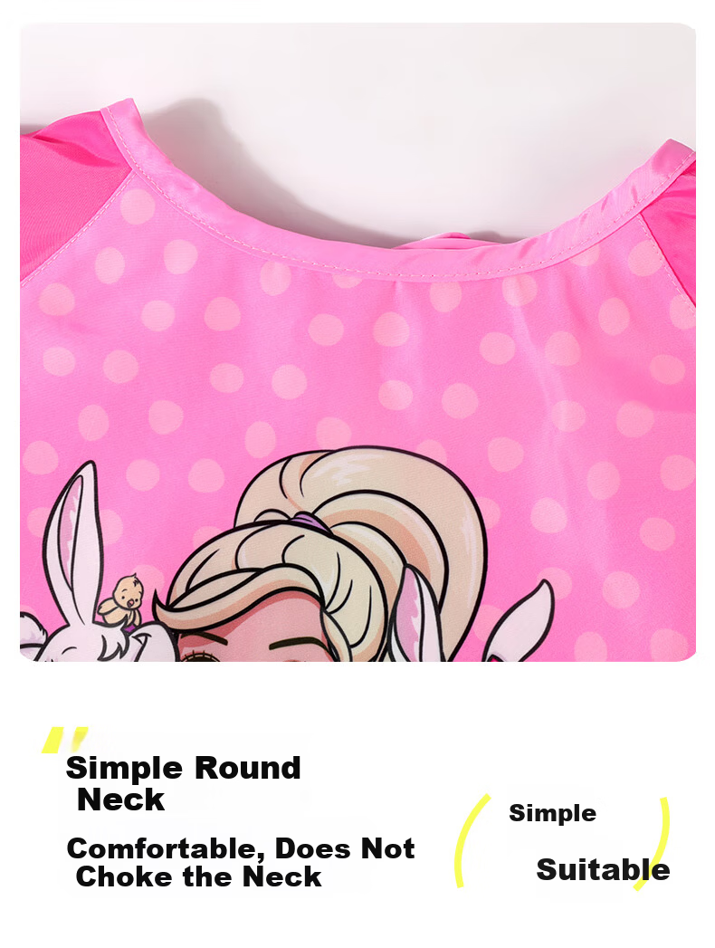 Barbie Baby Bib Apron Waterproof Anti-Dirt Toddler Girls' Painting Smock Reversible Infant Overclothes 7