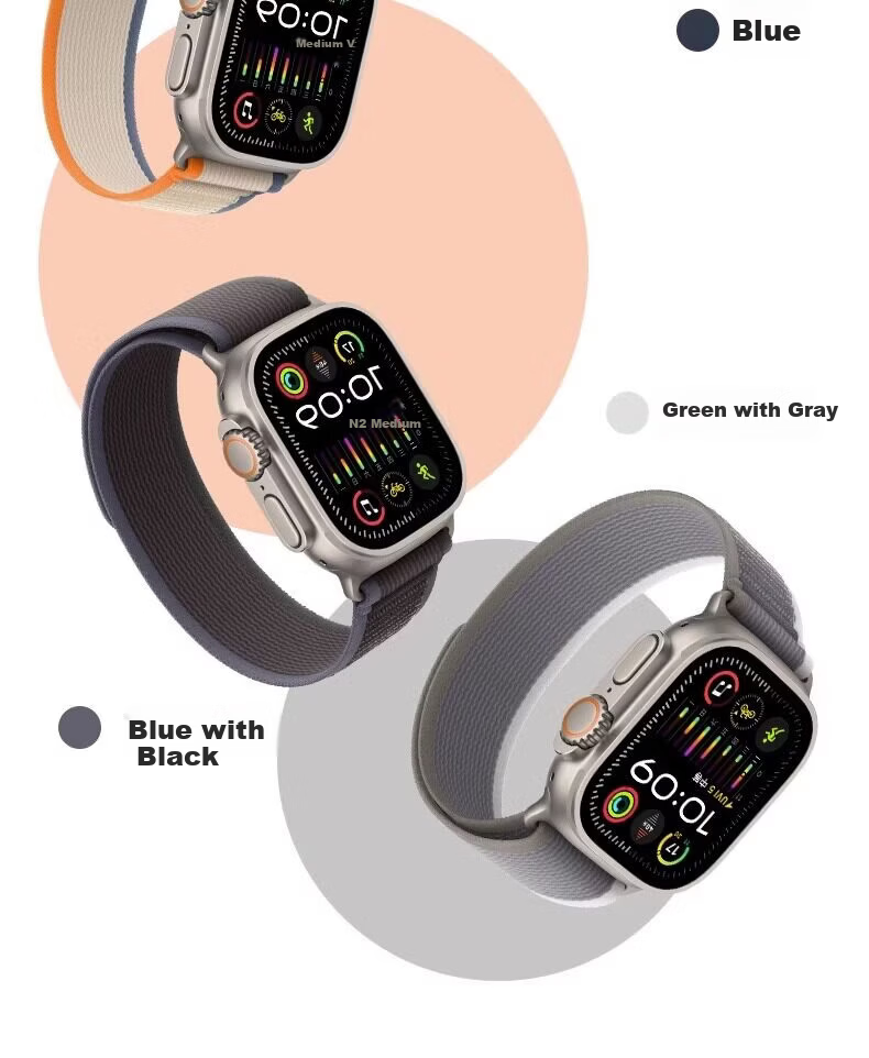 Biaodai Ge Compatible Apple Watch Band S11 Breathable Summer Nylon Loop Strap for iWatch SE3 Women 40/41/42MM White 24
