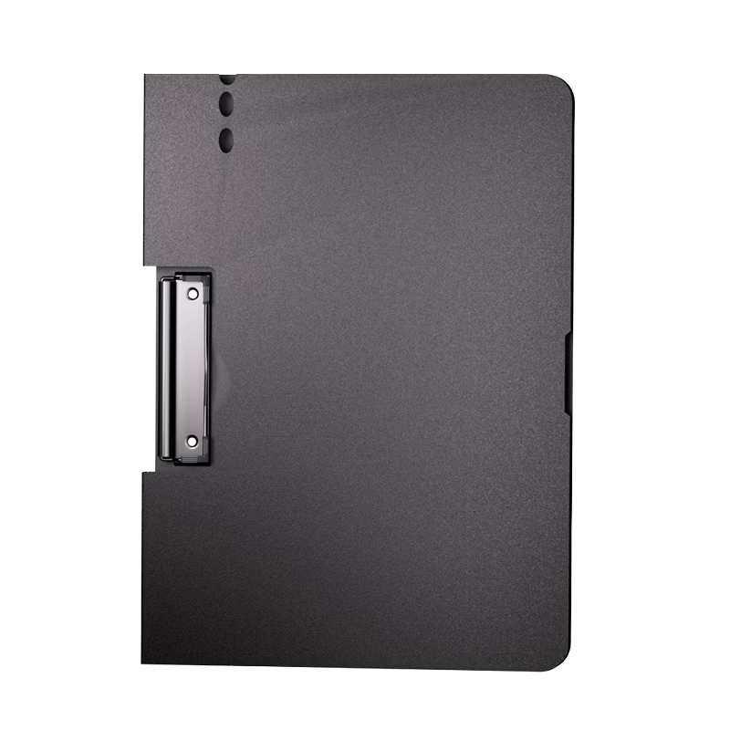 SIMAA A4 Landscape Folding Clipboard File Folder Writing Board Meeting Folder Writing Tablet Poetry Recitation Contract Signing Plastic Clipboard Exam Paper Document Storage Folder Black 8476