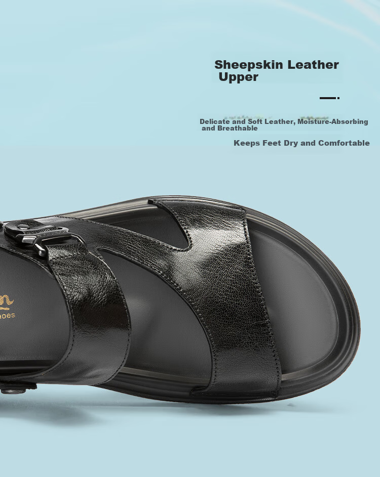 Goldlion Men's Summer Comfortable Lightweight Casual Sandals Two-in-One Beach Shoes G596520043AAF Black Size 43 3