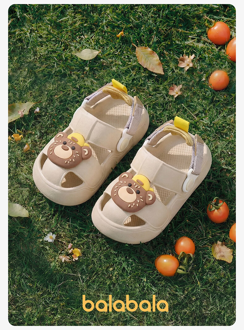 Balabala Kids Slippers Boys Summer Toddler Girls Closed-Toe Home Shoes Outdoor Baby Clog Sandals Children Cool Slippers 18
