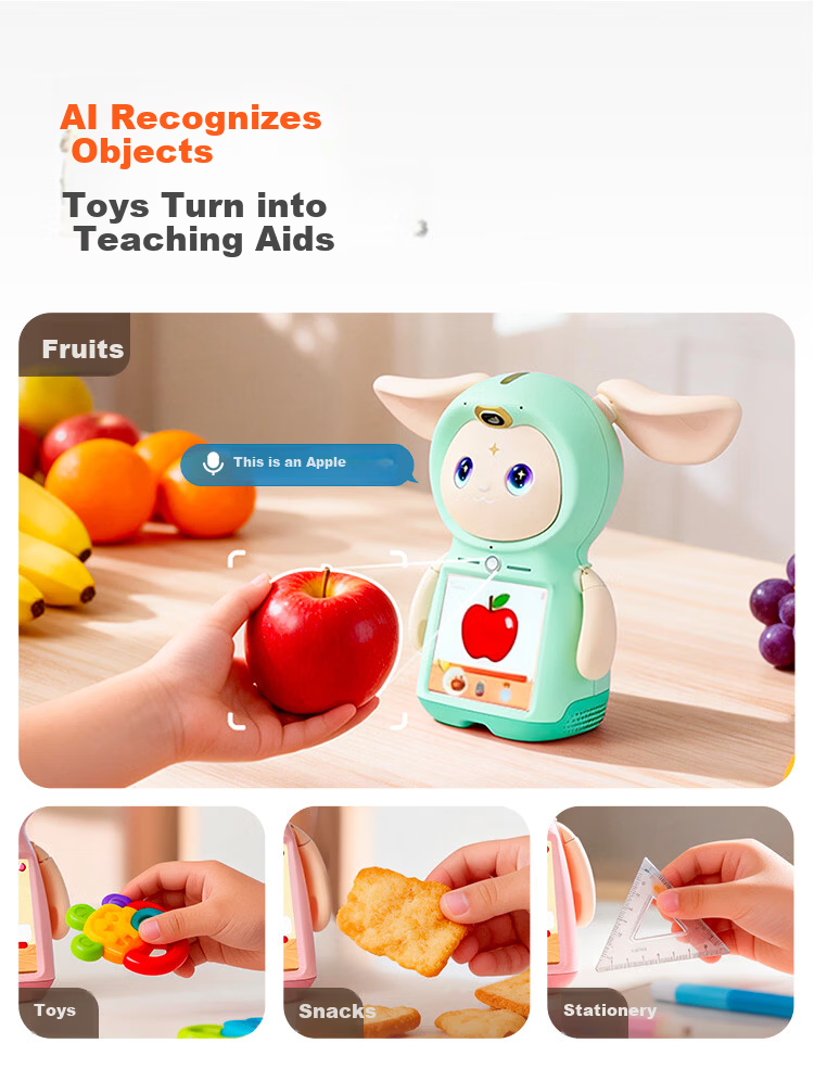 Doqee AI Little Foreign Teacher Robot PRO Pink Companion Robot English Learning Early Education Enlightenment Preschool Connection Reading Picture Book Smart Toy Children's Educational New Year Gift 9