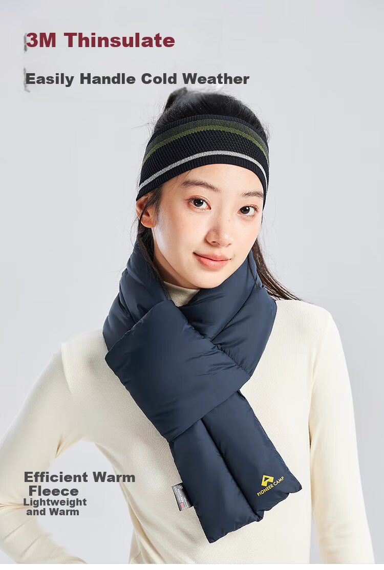 Toread 3M Thinsulate Cotton Scarf Men's Autumn Winter Outdoor Mountaineering Hiking Windproof Warm Cold-Resistant Neck Warmer Women's 1