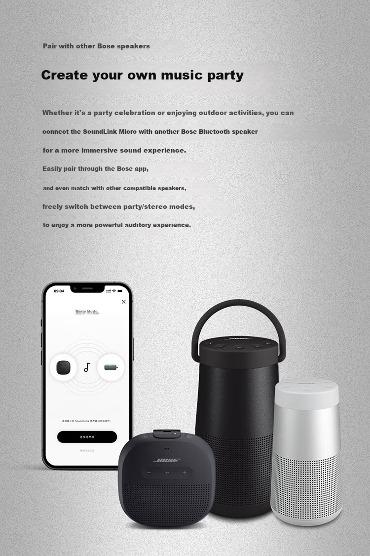 BOSE SoundLink Micro Bluetooth Speaker Portable Wireless Bluetooth Speaker 3