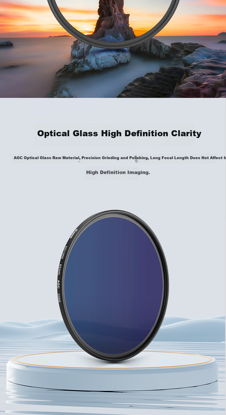 Kase ND Filter 40.5mm ND8 Neutral Density Slow Shutter Photography Filter Landscape Photography ND Filter Long Exposure Filter 5