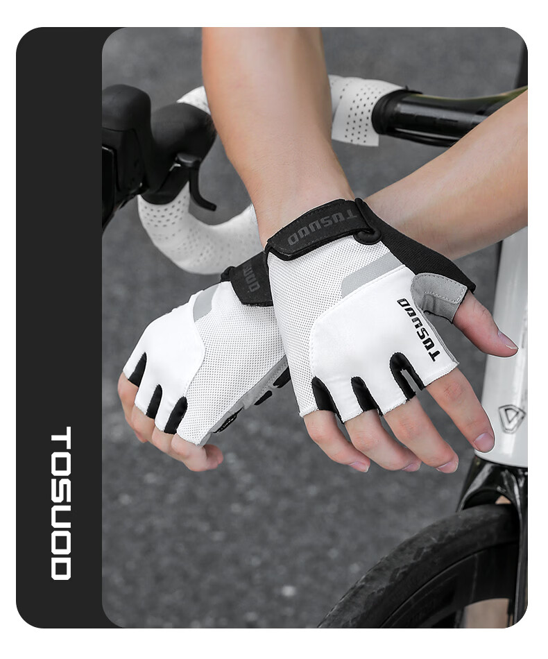 Captain Tas Summer Cycling Half Finger Gloves Road Mountain Bike Anti-Slip Shock Absorption Short Finger Riding Gear 10