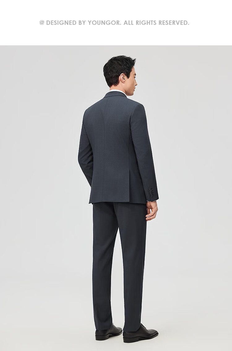 YOUNGOR Men's Spring Summer 2026 Dark Blue Suit Jacket VOTN210239FJY 170/96A 23