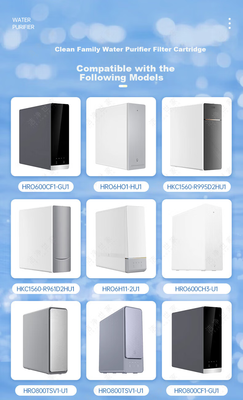 Clean Family Compatible Haier Water Purifier Filter Cartridge HRO6H99-2U1/6H11-2U1/CRO600-DCU1/DA1U1/DEU1/HC7U1/HRO6H01-HU1 RO600G Filter Cartridge 2