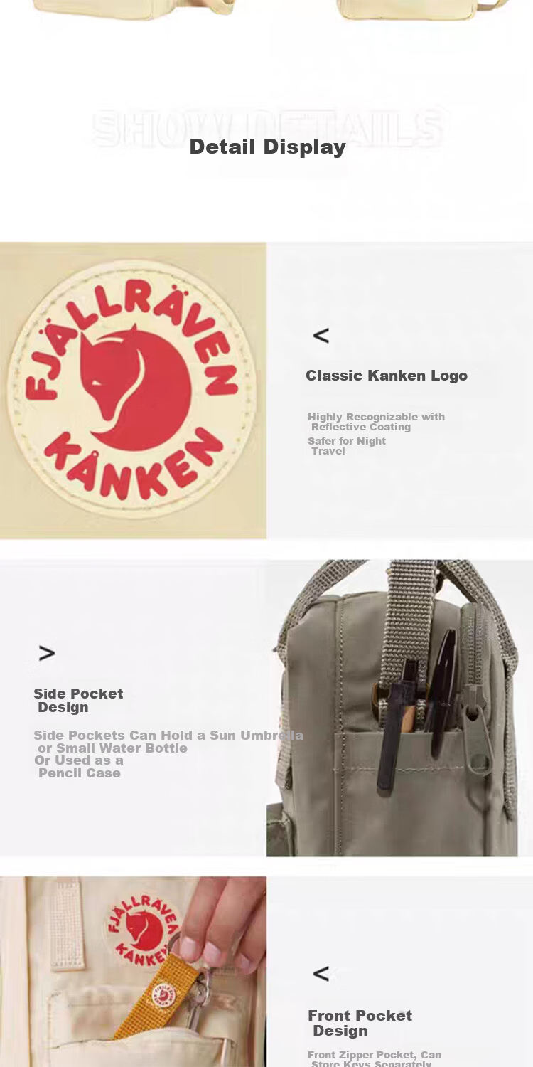 Fjällräven Kanken Sling Crossbody Bag for Men and Women 23797-115 Oak Color 2.5L 9