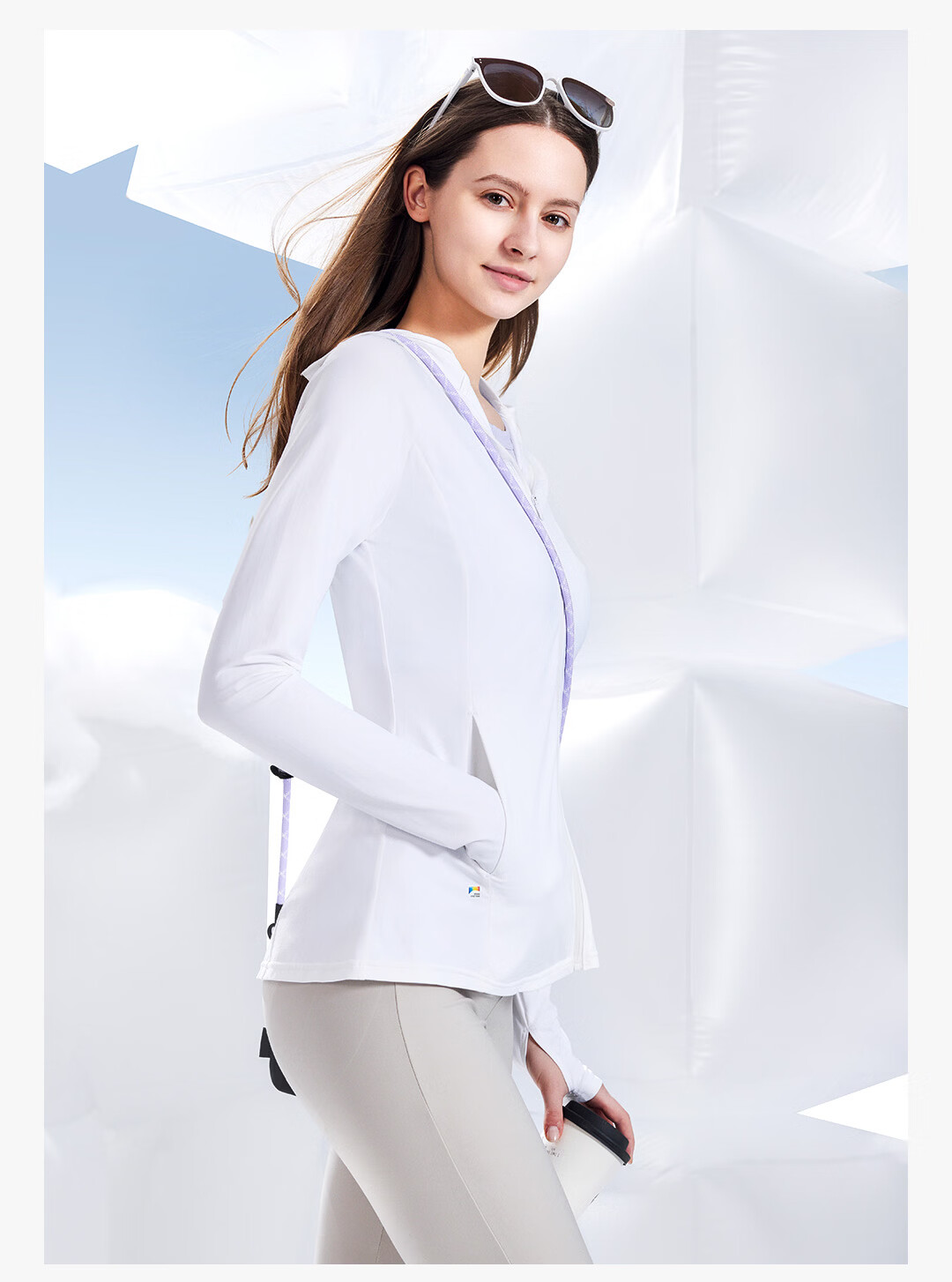 SUPIELD Full Spectrum Professional UV Protection Slim Fit Waist-Defining Sun Protection Jacket for Women, Arctic Gray, Size S 24