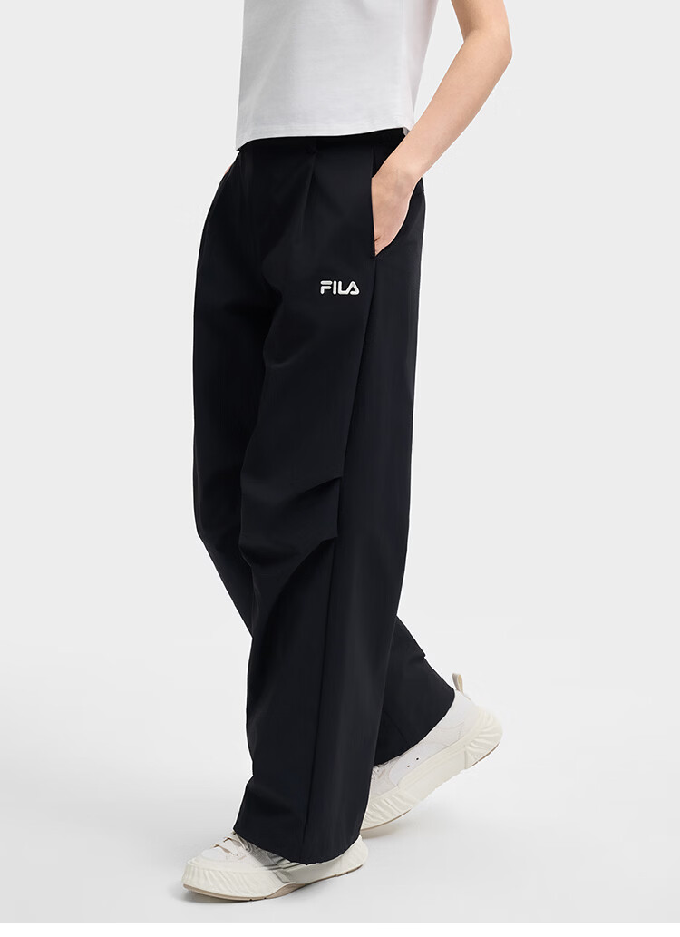 FILA Official Women's Woven Long Pants 2026 Summer New Moisture-Wicking Quick-Dry Sun-Protective Cargo Pants 12