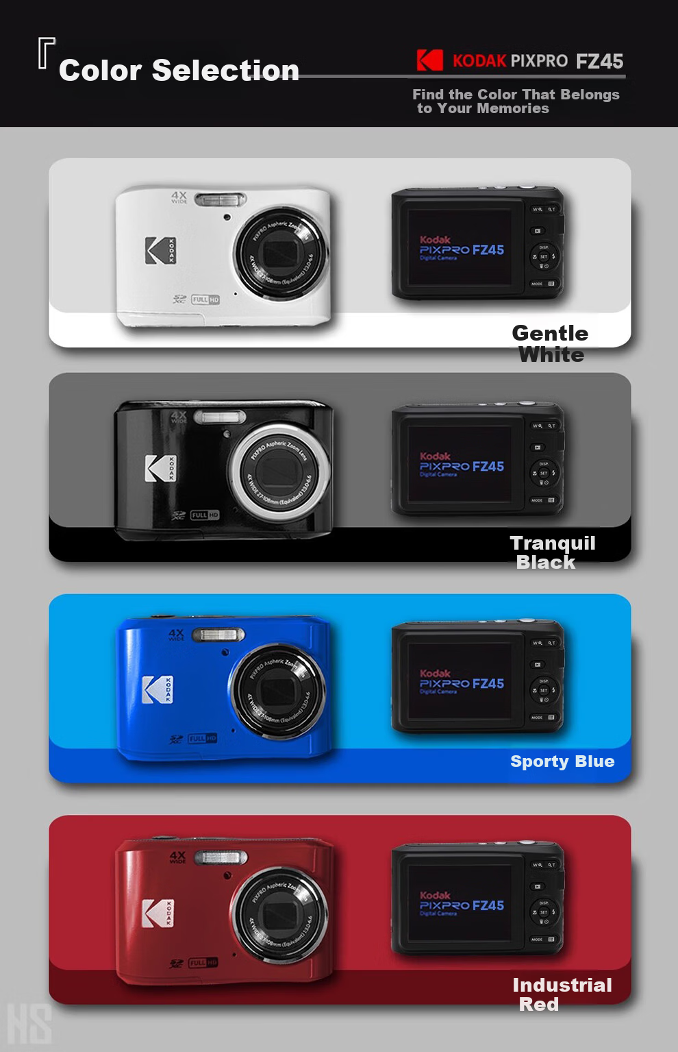 KODAK FZ45 Digital Camera 16.35MP 4x Optical Zoom Student Birthday Gift Campus HD Travel Alternative CCD Red Kit (Camera + 32GB Card + Card Reader + Bag) 7