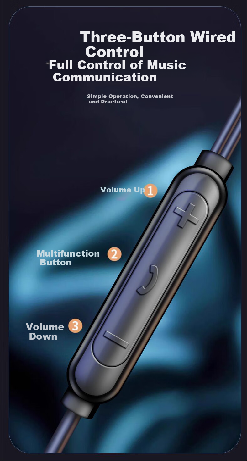 K KY30 Semi-In-Ear Wired Earphones with Inline Control, Type-C Connector, Compatible with Computers, Laptops, and Smartphones, Black 7