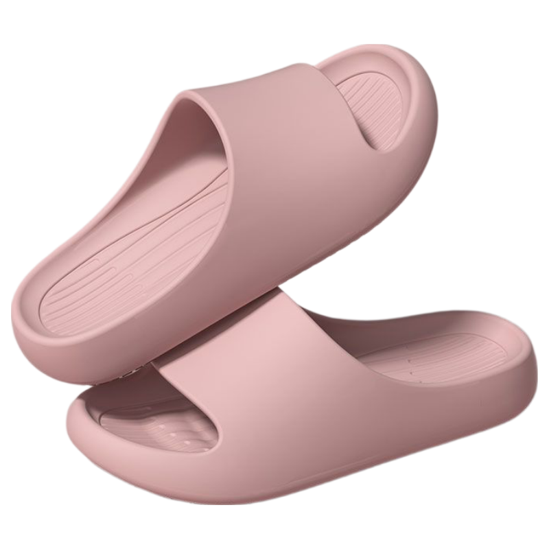 ABFE Men's Soft Sole Shower Slippers Home Non-Slip Indoor Bathroom Couple Slippers Women's Pink Size 36-37