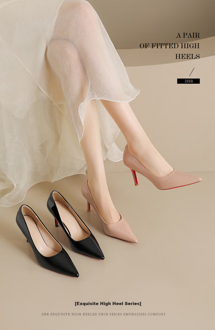 ZHR ZEZ High Heels Women 2026 New Red Sole Sexy Pointed Toe Stiletto Pumps Lightweight Girlfriend Gift Shoes for Qixi Festival 2