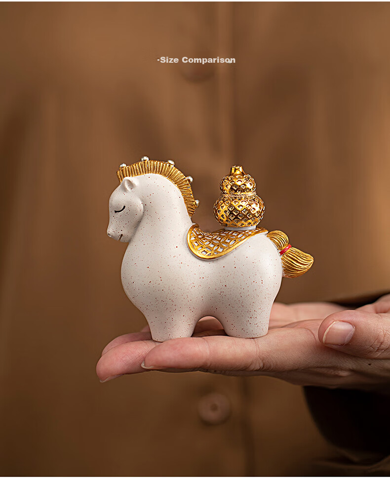 Kongsheng Guochao Prosperity Horse Orange Creative Corporate New Year Gift Premium Souvenir Friend Birthday Gift Year of the Horse Ornament 8