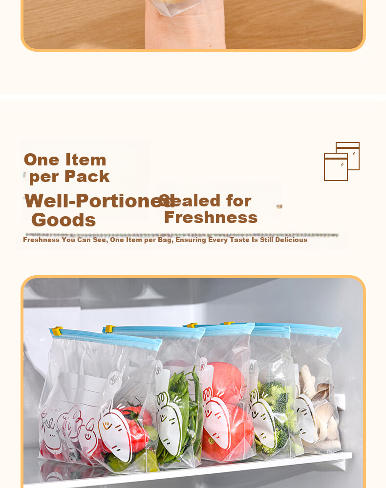 SP SAUCE Antibacterial Fresh-Keeping Sealable Slider Zipper Food Bags Medium + Large Combo 35 Pieces 14
