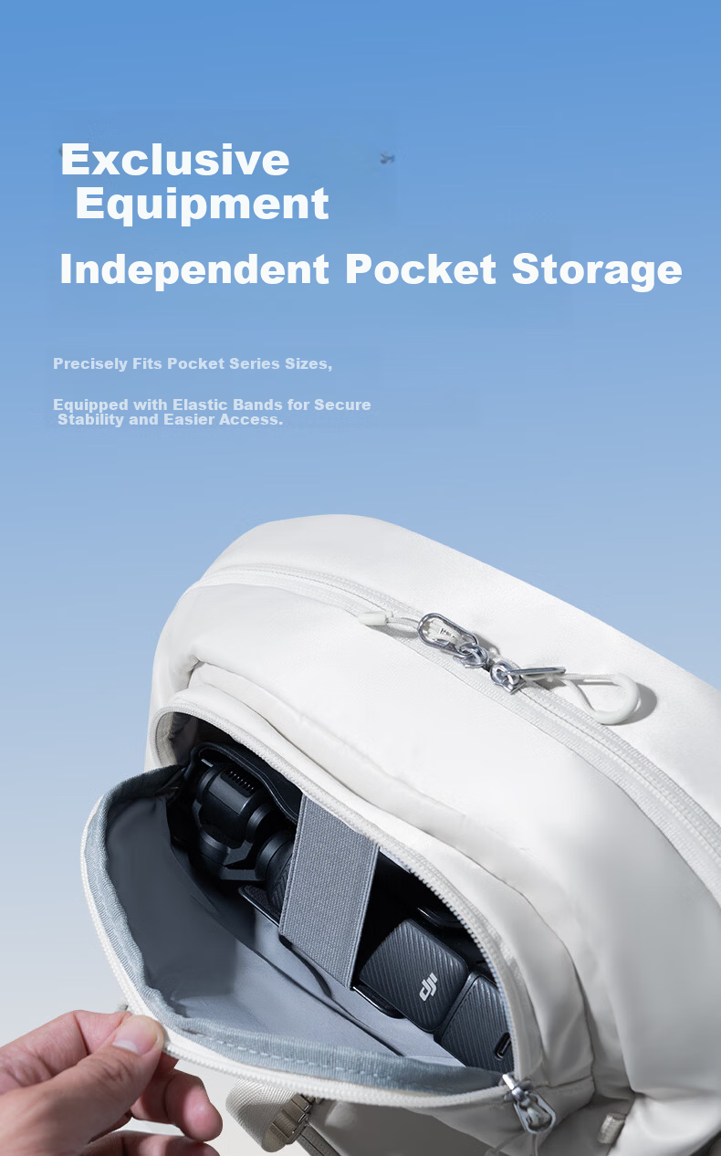 Zhuoer Vitality Series Square Camera Bag Photography Backpack Casual Minimalist Style Top and Bottom Compartments One Camera Two Lenses 15L Pearl White 6