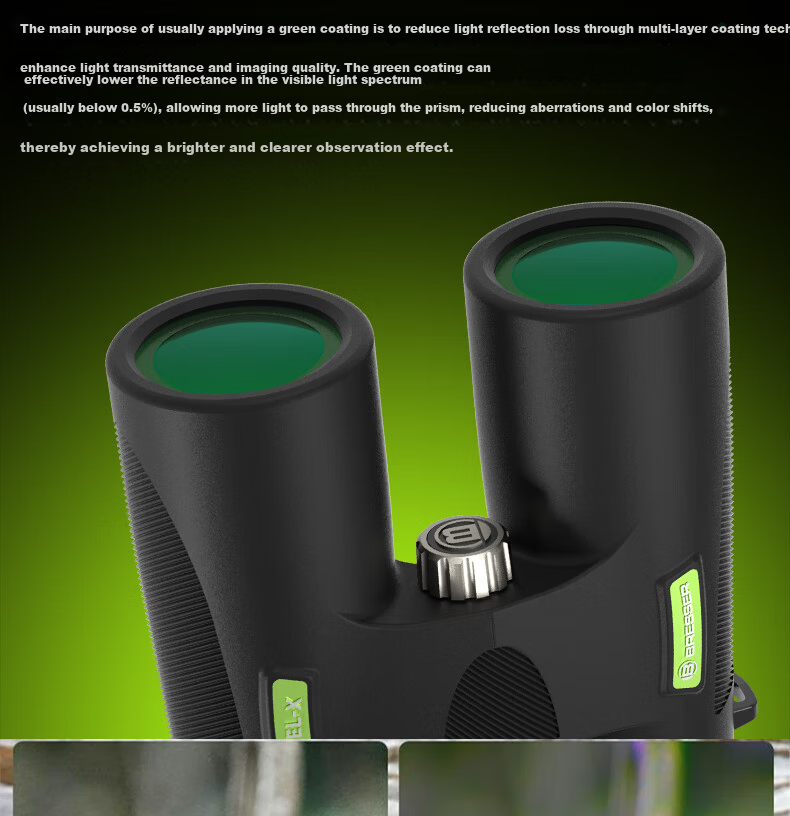 Bresser German Boshide New Voyager 10x42 High Definition High Power Low Light Night Vision Concert Portable Travel Smartphone Compatible Binoculars 11
