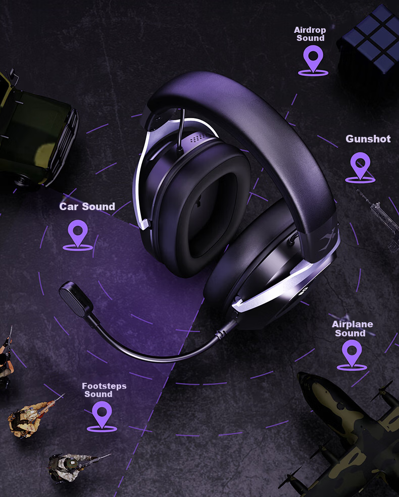 XIBERIA K06S Quad-Mode Smart Display Gaming Headset Bluetooth Wireless Over-Ear Dual-Mode Same-Frequency Mixing Support Play While Charging Esports Delta Black [Recommended by Xiaodingdang] 14